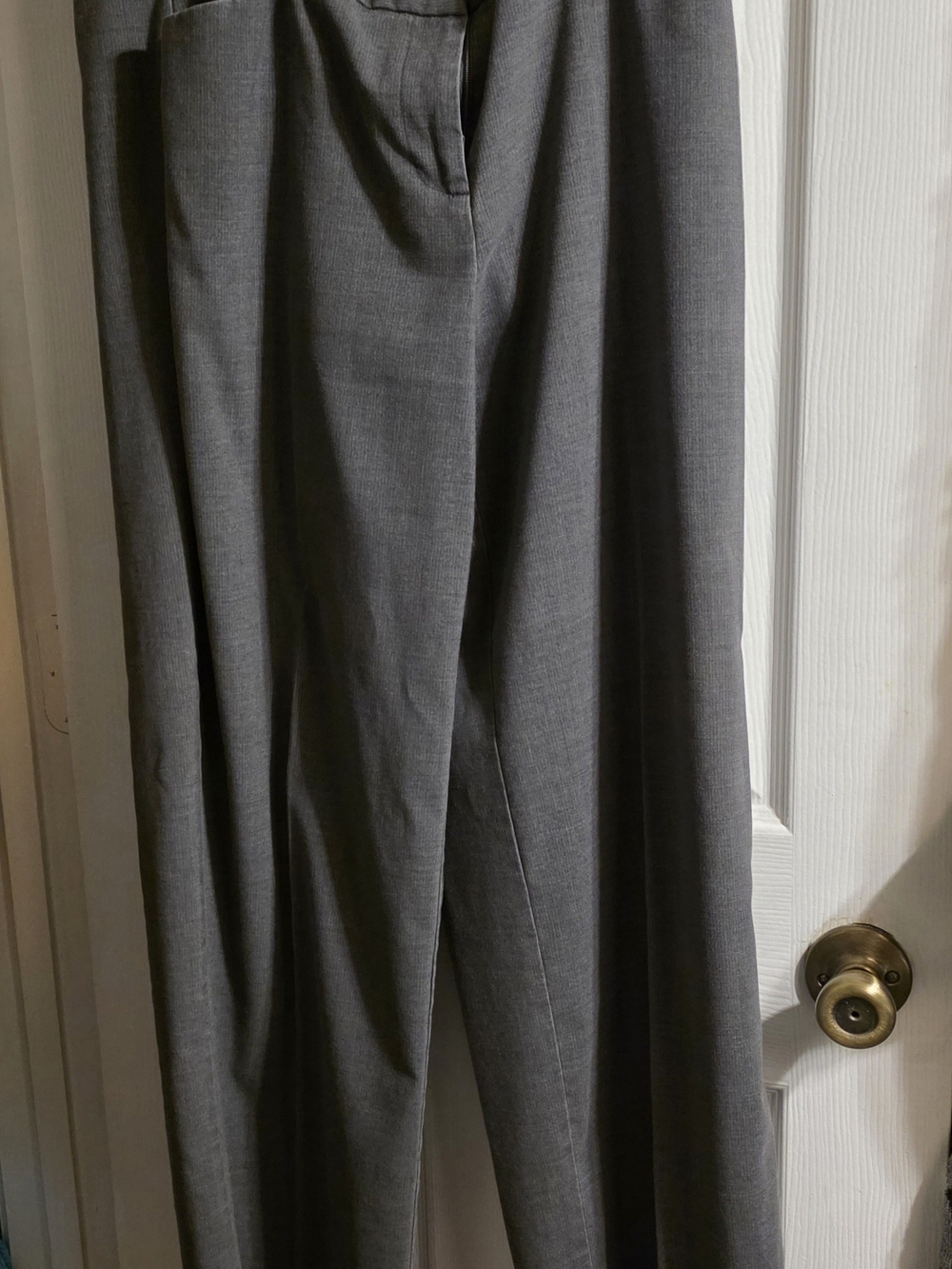 Cato Women's Gray Wide-Leg Dress Trousers